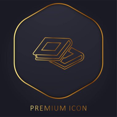 Books golden line premium logo or icon clipart
