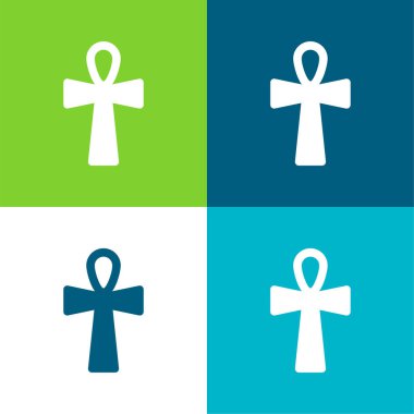 Ankh Cross Düz Renk en az simge kümesi