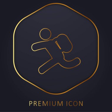 Sırt çantalı Altın Hat premium logosu veya simgesi çalıştıran