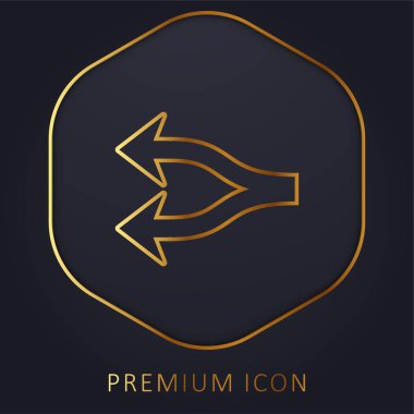 Ok Çatalı Altın Hat prim logosu veya simgesi