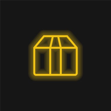 Kutu sarısı parlak neon simgesi