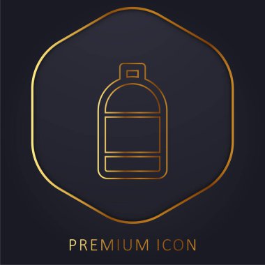 Alcohol golden line premium logo or icon clipart