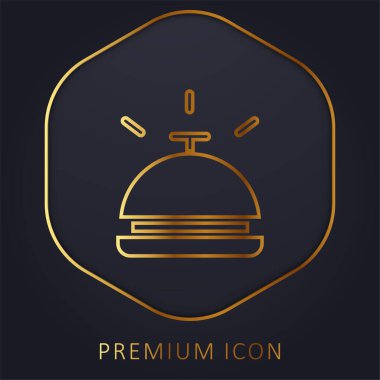 Zil altın çizgisi logosu veya simgesi