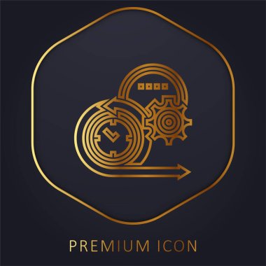 Agile golden line premium logo or icon clipart