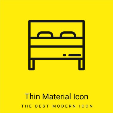 Yatak minimal parlak sarı madde simgesi