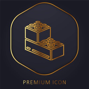 Altın çizgi premium logosunu veya simgesini engeller