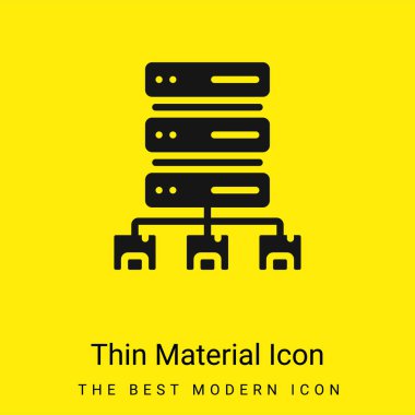 Big Data minimal bright yellow material icon clipart