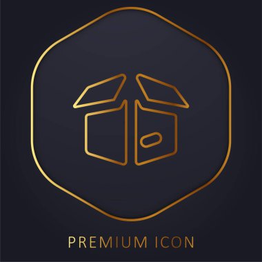 Altın çizgi prim logosu veya simgesi