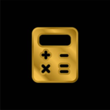 Balance Sheet gold plated metalic icon or logo vector clipart