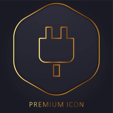 Black Plug Head altın çizgi logosu veya simgesi
