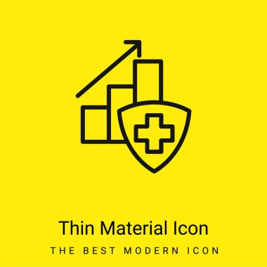 Bar Graph With A Cross minimal bright yellow material icon clipart
