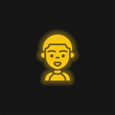 Sarı parlak neon simgesi