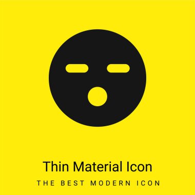 Boring Face minimal bright yellow material icon clipart