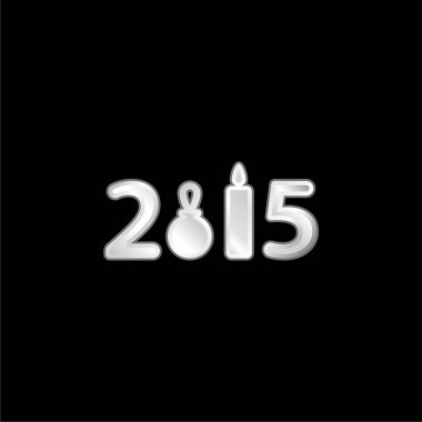 2015 gümüş kaplama metalik simge