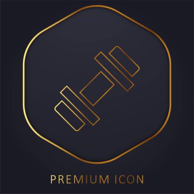 Halter altın çizgi prim logosu veya simgesi