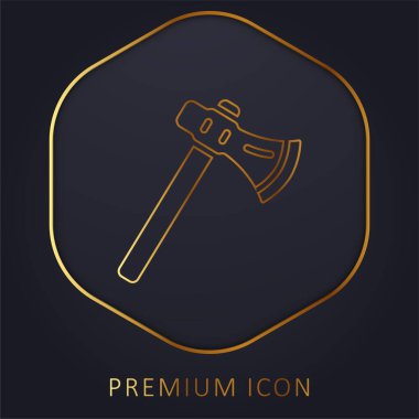 Balta altın çizgi premium logosu veya simgesi