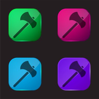 Axe Aracı Ana Hattı Dört Renkli Cam Simgesi