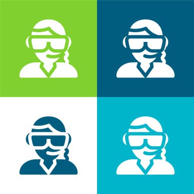 Bodyguard Düz 4 renk en küçük simge seti