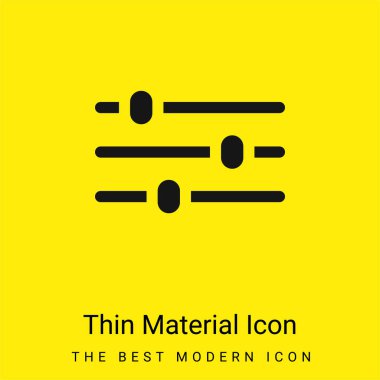 Ayarlama asgari düzeyde parlak sarı madde simgesi