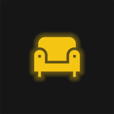 Koltuk sarı parlak neon simgesi