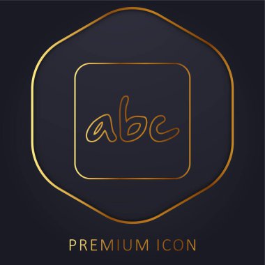 Alfabe Harfleri Sembolü Yuvarlak Meydan Altın Hat prim logosu veya simgesi