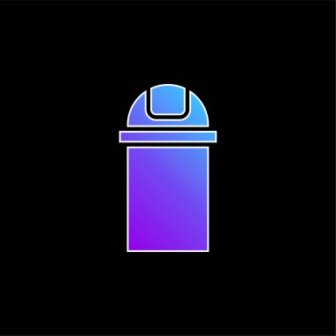 Banyo Çöp Kutusu mavi eğimli vektör simgesi