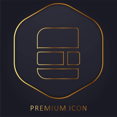 Gündem altın çizgisi prim logosu veya simgesi