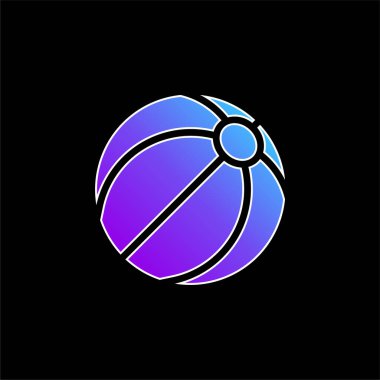 Plaj Topu mavi eğimli vektör simgesi