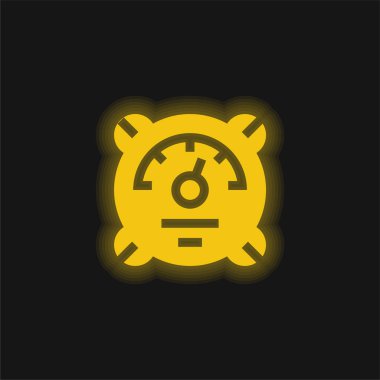 Barometre sarı parlayan neon simgesi