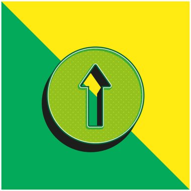 Ahead Green and yellow modern 3d vector icon logo clipart