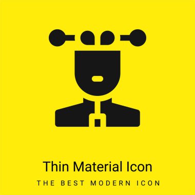 Artificial Intelligence minimal bright yellow material icon clipart