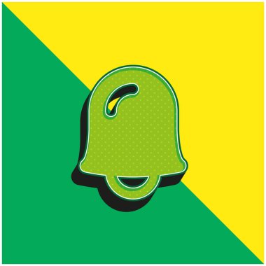 Bell Green ve sarı modern 3D vektör simgesi logosu