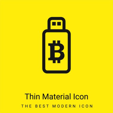Usb Aygıtındaki Bitcoin İşareti En az sarı malzeme simgesi