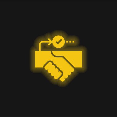 Parlayan sarı neon simgesi varsayımı