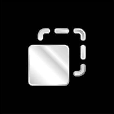 Kutu gümüş kaplama metalik simge