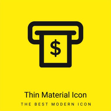 ATM minimal açık sarı malzeme simgesi