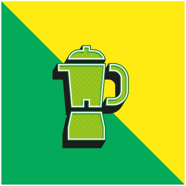 Blender Yeşil ve sarı modern 3d vektör simgesi logosu