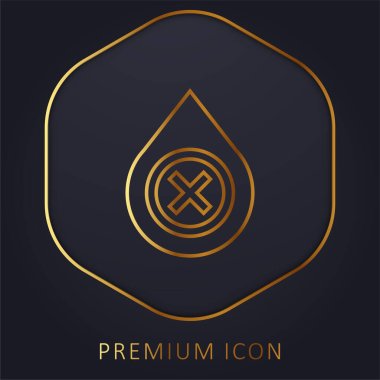 Blood golden line premium logo or icon clipart