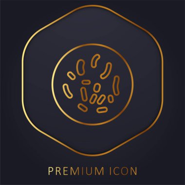 Bakteri Çemberi Altın Hat prim logosu veya simgesi