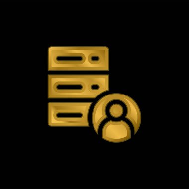 Hesap altın kaplamalı metalik simge veya logo vektörü