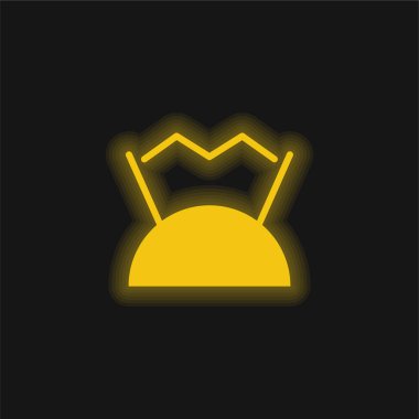 Anten sarısı parlak neon simgesi