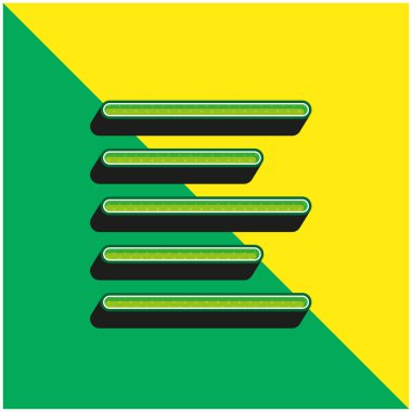 Sol Yeşil ve Sarı 3D vektör simgesini hizala