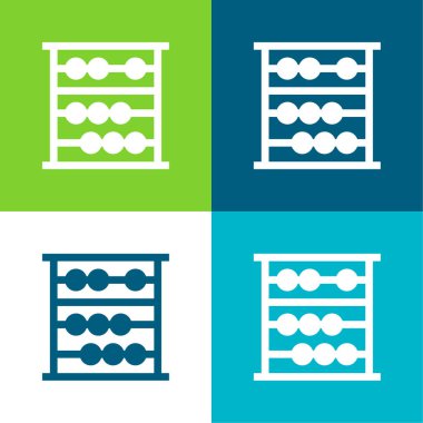 Abaküs Düz 4 renk en küçük simge kümesi