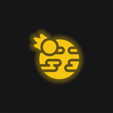Armageddon sarı parlak neon simgesi