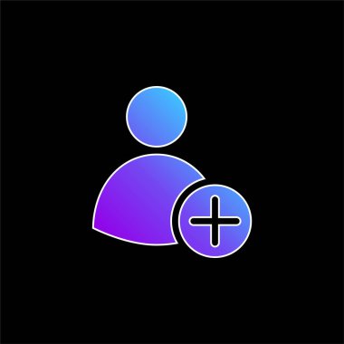 Kullanıcı mavi gradyan vektör simgesi ekle