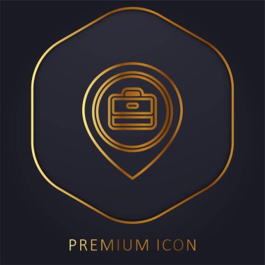 Adres altın çizgi premium logo veya simge