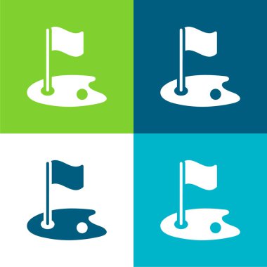 Birdie Düz Dört Renk En düşük simge kümesi