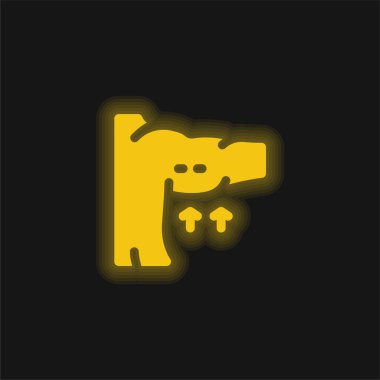 Kol sarısı parlak neon simgesi