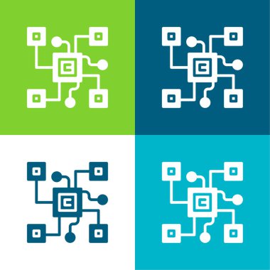 Blokzinciri Düz Düz Renk en az simge kümesi