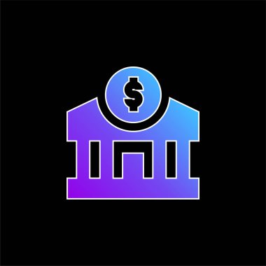 Bankanın mavi gradyan vektör simgesi